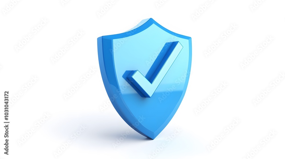 cartoon 3d Icon safety shield check mark perspective . Blue symbol security safety icon. Checkmark in minimalistic style. 3d vector illustration. white background cartoon 3d Icon safety shield check mark perspective . Blue symbol security safety icon. Checkmark in minimalistic style. 3d vector illustration. white background