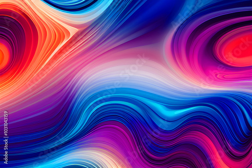 Abstract colorful smooth cloudy wave pattern seamless background, Generated By Ai photo