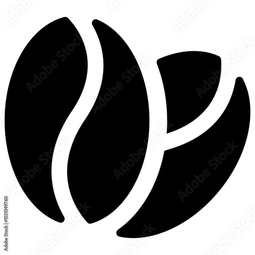 Coffee bean vector flat icon design.