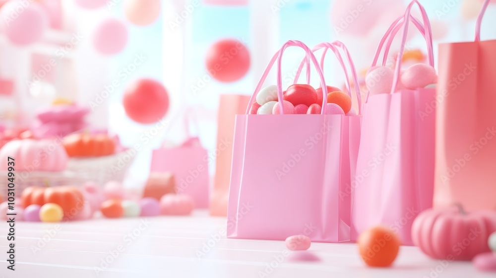 Creative Halloween Bags with Colorful Treats Creative Halloween Bags with Colorful Treats