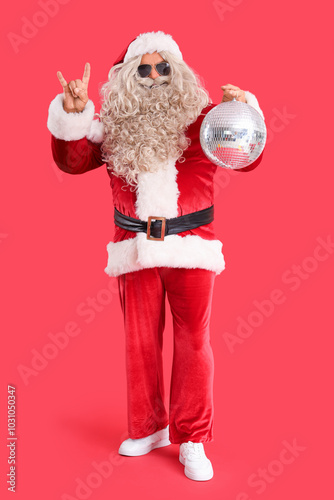 Cool Santa Claus with disco...