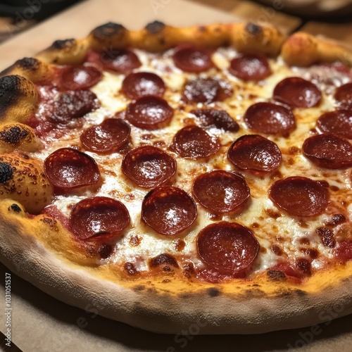 Pizza with pepperoni