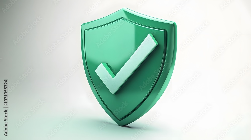 cartoon 3d Icon safety shield check mark perspective . green symbol security safety icon. Checkmark in minimalistic style. 3d vector illustration. white background cartoon 3d Icon safety shield check mark perspective . green symbol security safety icon. Checkmark in minimalistic style. 3d vector illustration. white background
