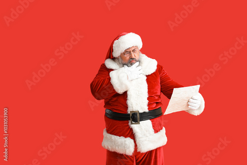 Thoughtful Santa Claus read...