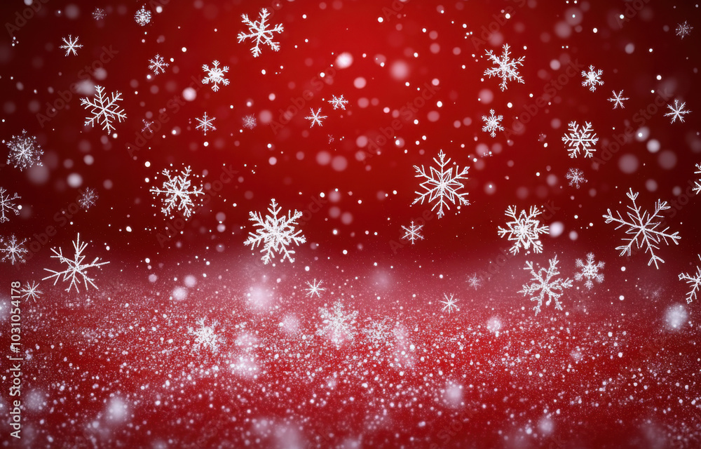 Red bokeh snowflakes background
Red bokeh snowflakes background