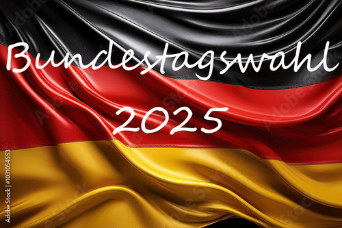 Obraz na płótnie Deutschlandfahne mit der Aufschrift