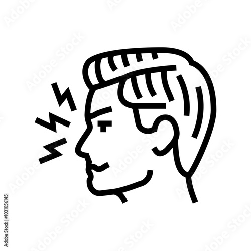 anxiety man disease line icon vector. anxiety man disease sign. isolated contour symbol black illustration