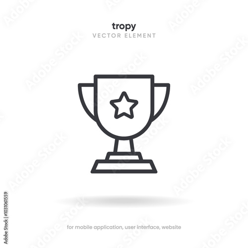 Award and winner cup icon. Awards simple yellow icons. Medal sign collection. Medal, medal ribbon, ribbon, gold, badge, award, number, cup, star, trophy