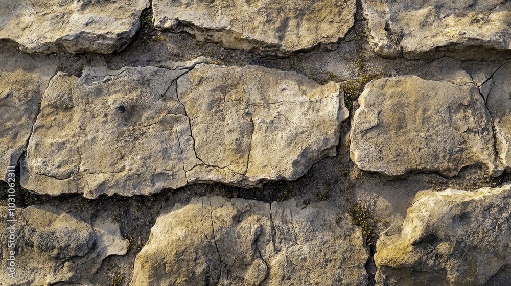 Obraz premium Aqueduct stones showing erosion patterns with grooves from rainwater over time