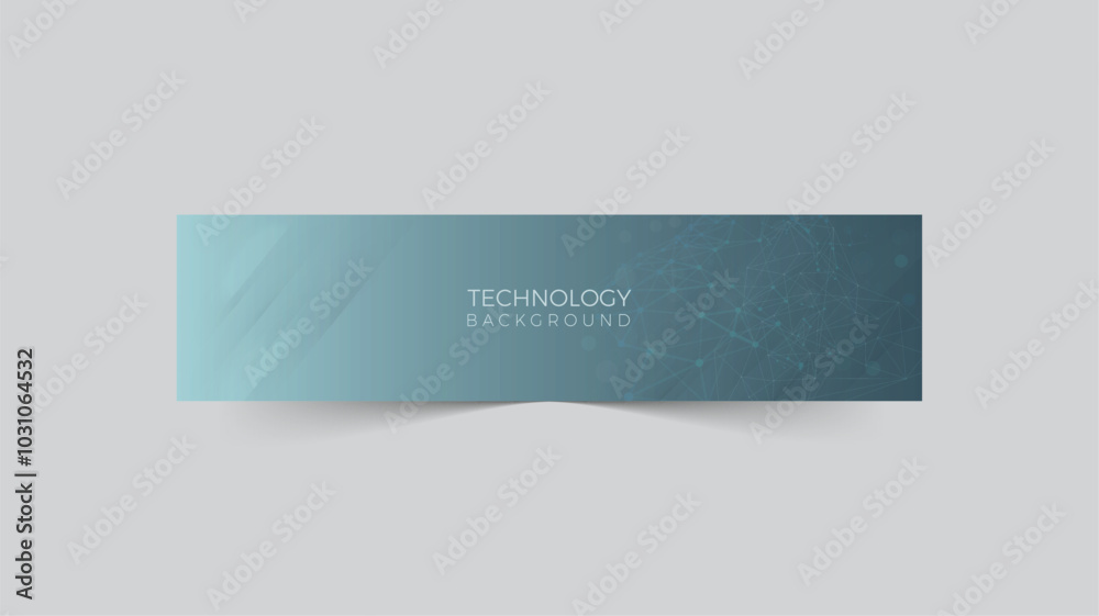 Gradient flat technology LinkedIn banner