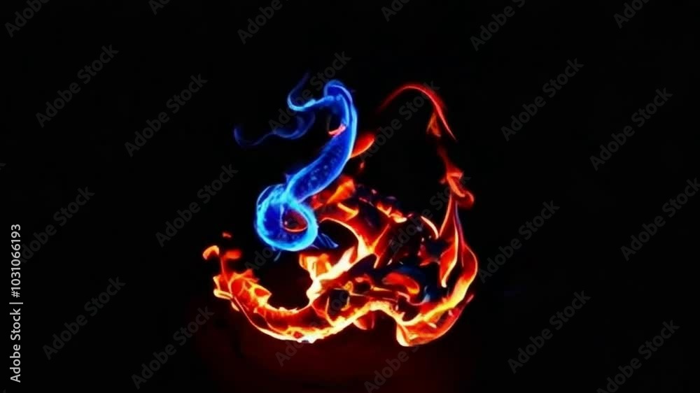 4K Ultra HD Loop Animation of Blue and Red Fire on Black Background - Dynamic Flames in High Definition 4K Ultra HD Loop Animation of Blue and Red Fire on Black Background - Dynamic Flames in High Definition