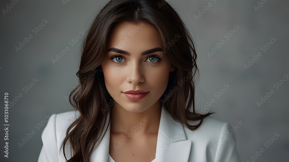 portrait of a caucasian business woman portrait of a caucasian business woman