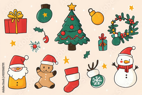 Festive Christmas design element vector
