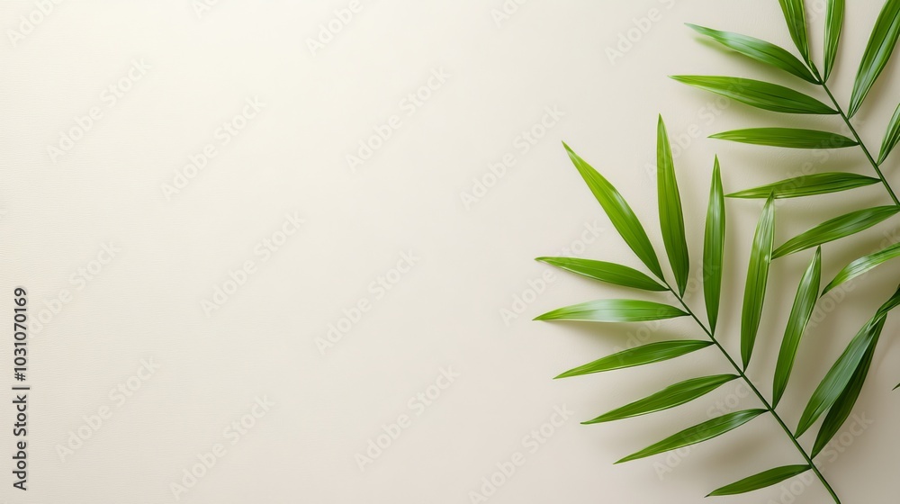 Naklejka premium Tropic palm leaves in summer. Exotic palm trees on transparent background.