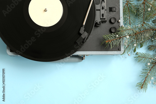 Vintage vinyl record player...