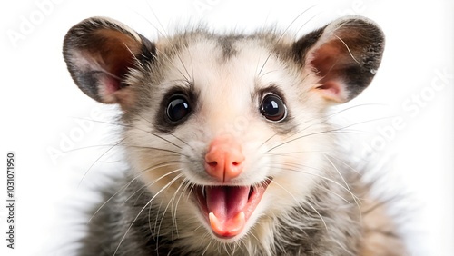 close up of a happy possum photo