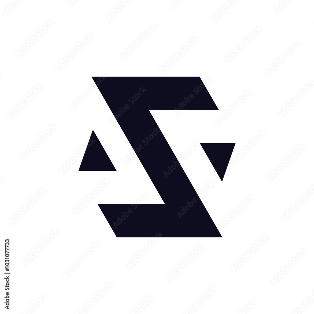 Letter S logo with simple idea design