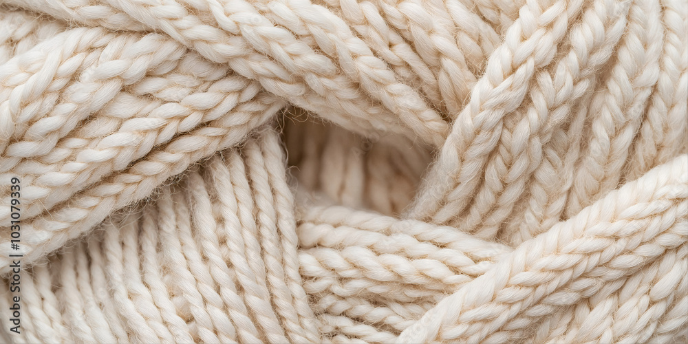 Knitted beige yarn and texture for concept Knitted beige yarn and texture for concept