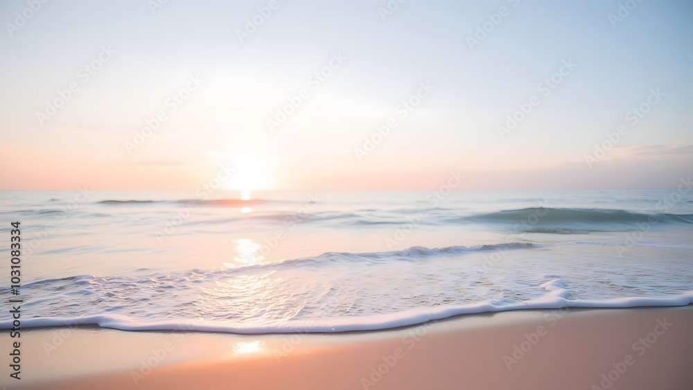 Tranquil Morning at the Serene Beach Tranquil Morning at the Serene Beach