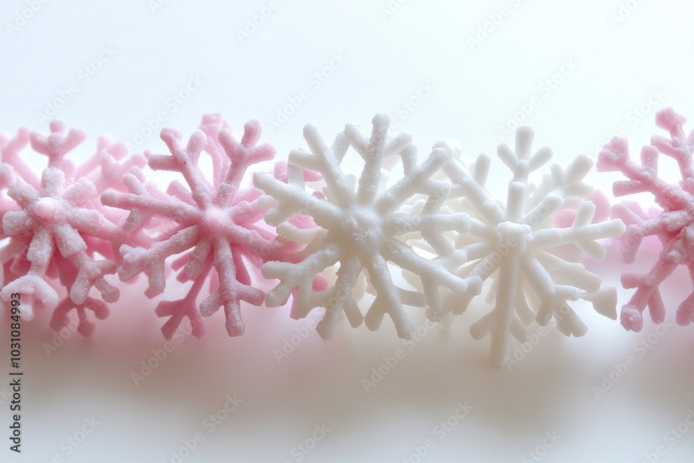 Frame of snowflakes on pastel gray background. Christmas, winter, new year concept. Flat lay, top view, copy space. Frame of snowflakes on pastel gray background. Christmas, winter, new year concept. Flat lay, top view, copy space.
