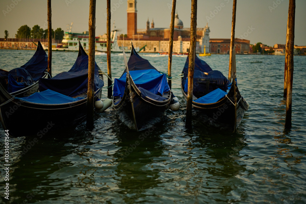 Venice and its canals,gondolas and ancient buildings Venice and its canals,gondolas and ancient buildings