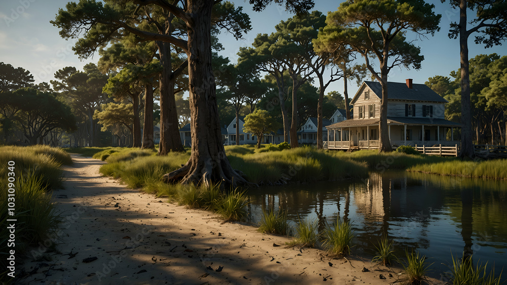 Obraz premium house in the park