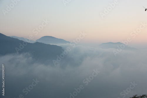 Mountains in the clouds