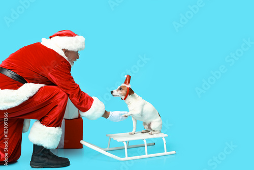 Santa Claus with cute Jack ...