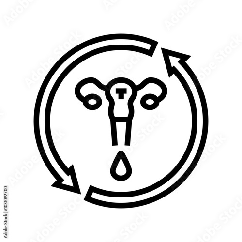 menstrual disorders woman disease line icon vector. menstrual disorders woman disease sign. isolated contour symbol black illustration