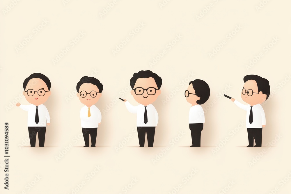 Chibi Tax Advisor Presenting Capital Gains Threshold Changes with Pointer to Group in Studio Beige & White Setting under Soft Sunlight Photography Chibi Tax Advisor Presenting Capital Gains Threshold Changes with Pointer to Group in Studio Beige & White Setting under Soft Sunlight Photography