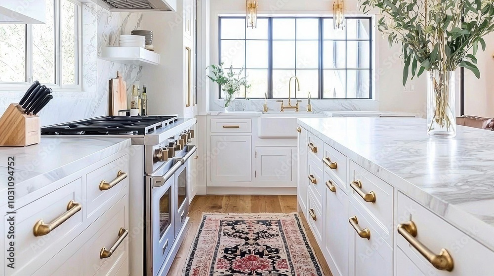 Modern Bright Kitchen with Stylish Decor and Natural Light Modern Bright Kitchen with Stylish Decor and Natural Light