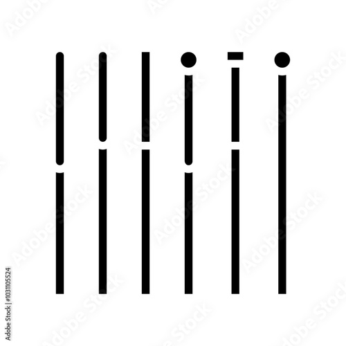needles acupuncture glyph icon vector. needles acupuncture sign. isolated symbol illustration