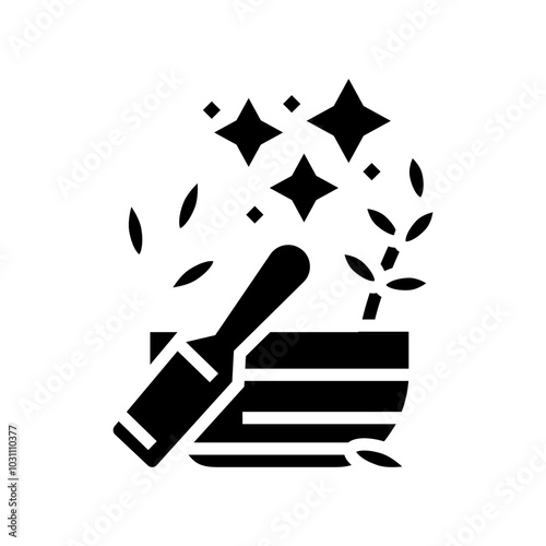 herbal medicine acupuncture glyph icon vector. herbal medicine acupuncture sign. isolated symbol illustration