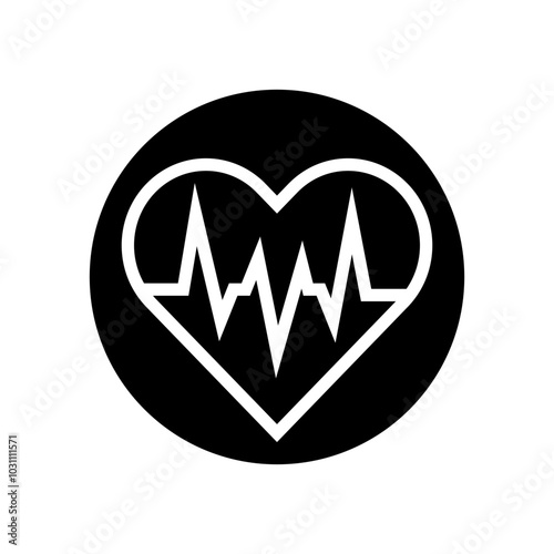 heartbeat line acupuncture glyph icon vector. heartbeat line acupuncture sign. isolated symbol illustration