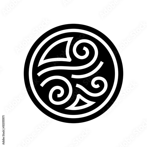 wind breeze acupuncture glyph icon vector. wind breeze acupuncture sign. isolated symbol illustration