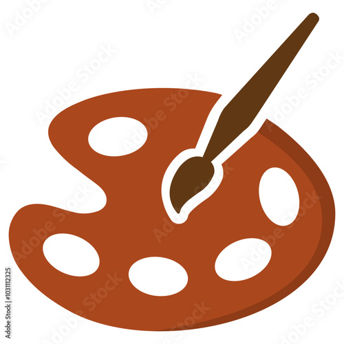 Color palette vector flat icon design.