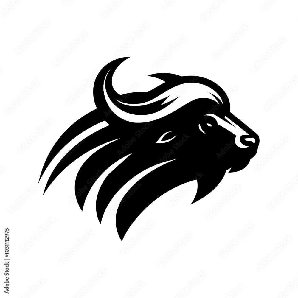 head of a buffalo logo head of a buffalo logo