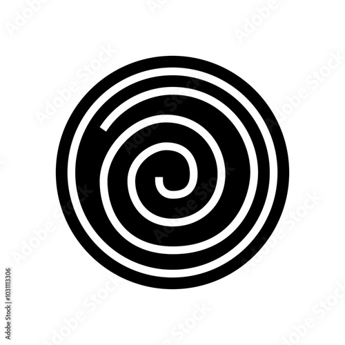 spiral acupuncture glyph icon vector. spiral acupuncture sign. isolated symbol illustration