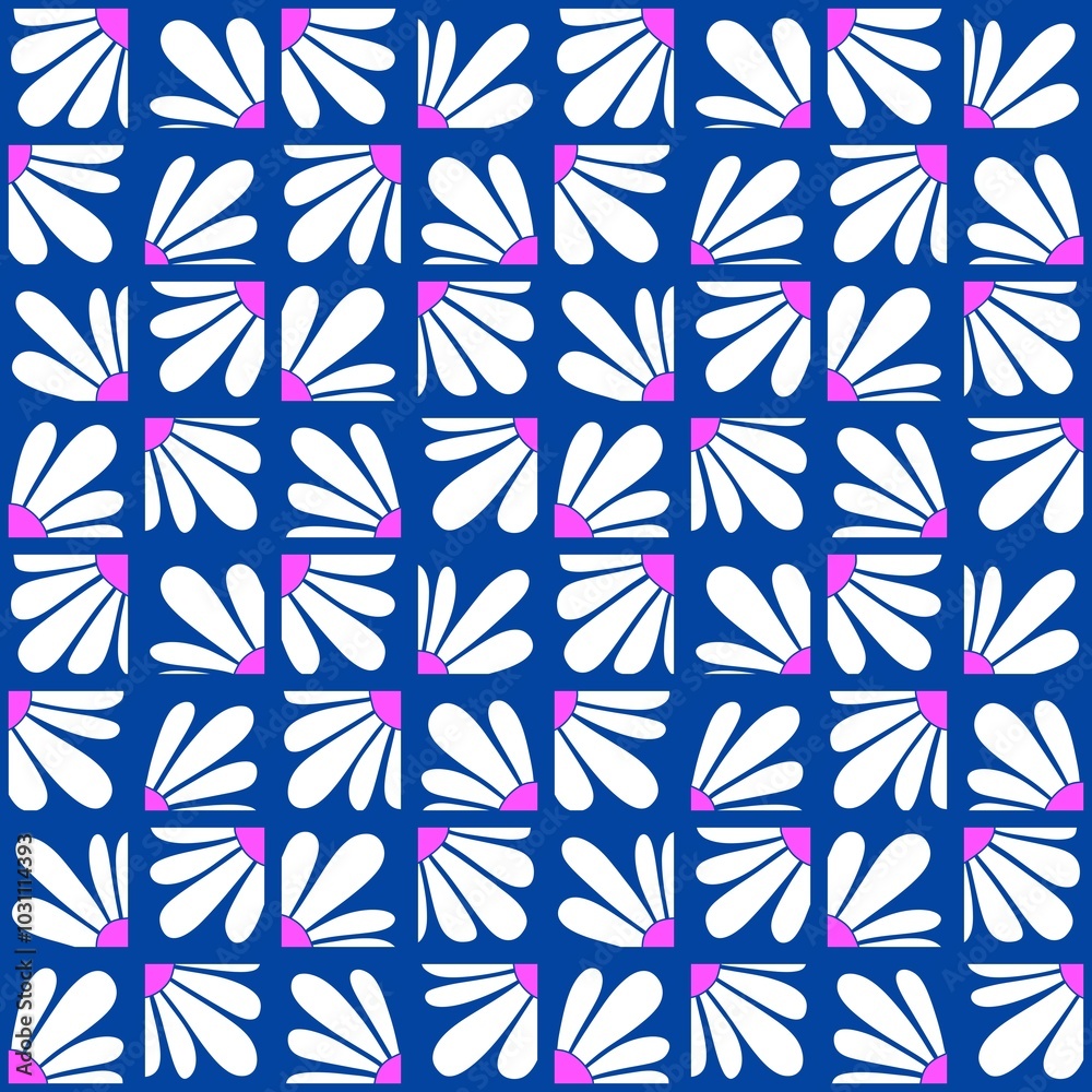 Abstract floral seamless retro flower pattern for fabrics and linens Abstract floral seamless retro flower pattern for fabrics and linens