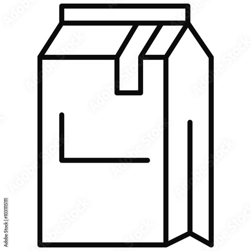 Milk box vector flat icon design.