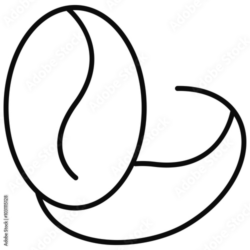 Coffee bean vector flat icon design.