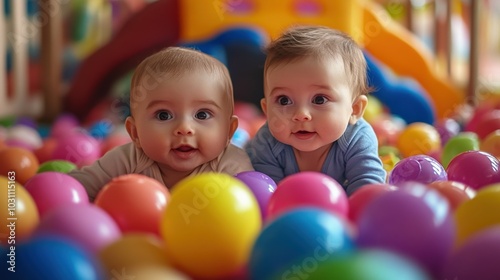 Happy Babies Relaxing Together