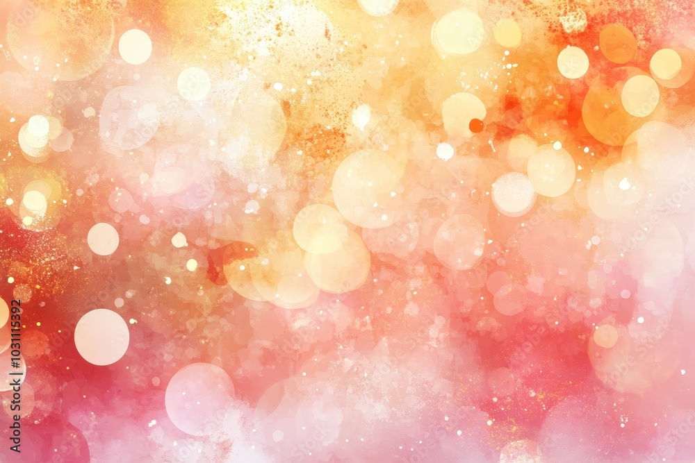 A vibrant abstract background featuring soft glowing bokeh lights in warm shades of orange and pink during sunset A vibrant abstract background featuring soft glowing bokeh lights in warm shades of orange and pink during sunset