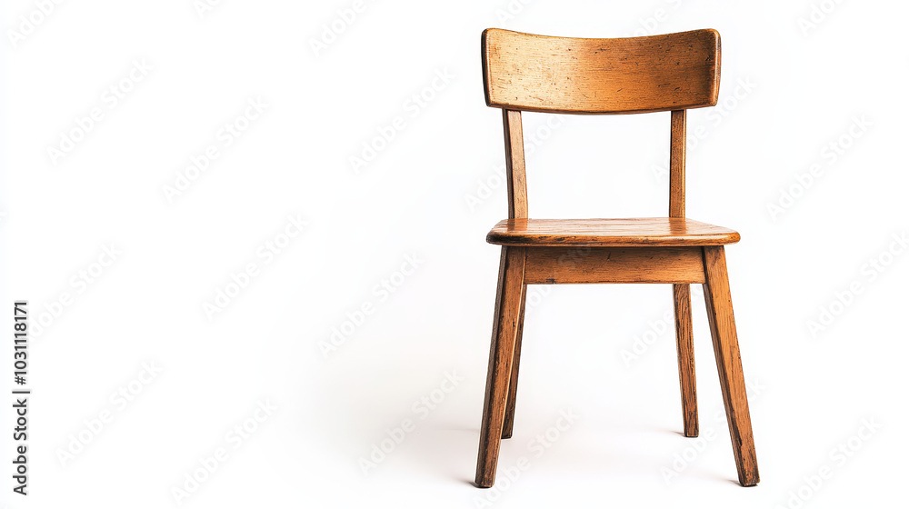 Wooden chair isolated on white background Wooden chair isolated on white background