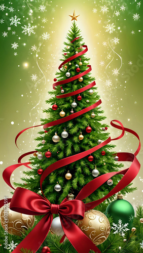 Abstraktion Elegante Weihnachtsbaum 9х16. Hintergrund für das Design 8.