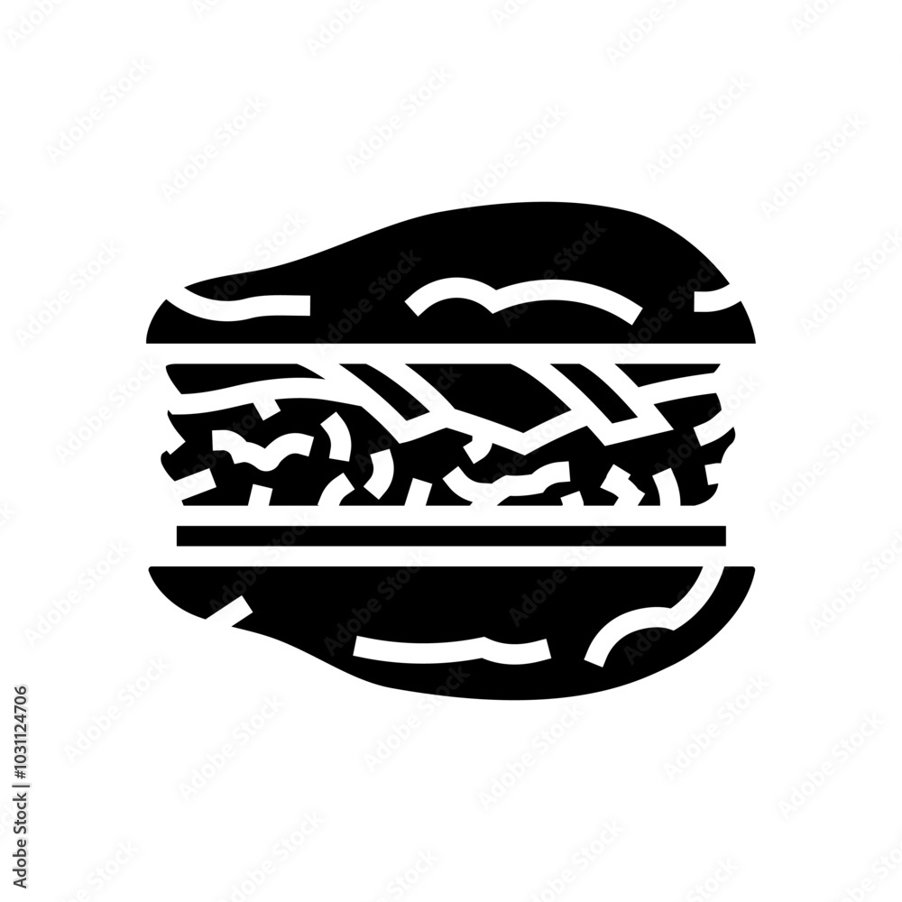 avocado burger food glyph icon vector. avocado burger food sign. isolated symbol illustration avocado burger food glyph icon vector. avocado burger food sign. isolated symbol illustration