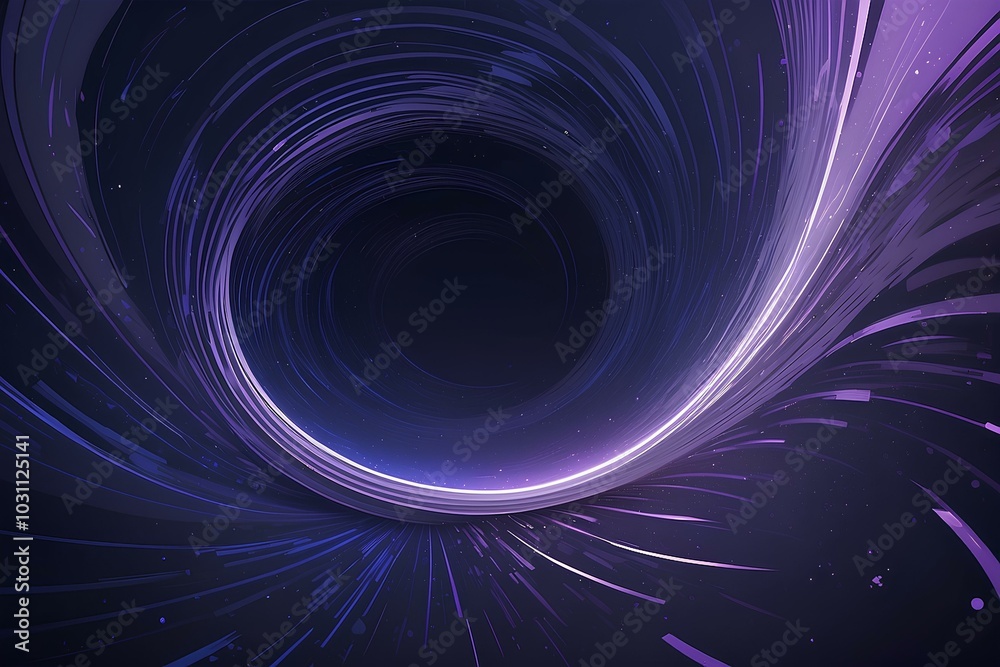 Obraz premium dark neon vortex with circular spiral effects and a glowing futuristic black hole appearance
