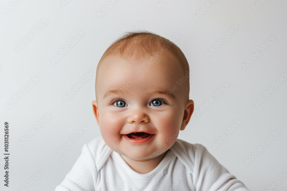 Happy Infant with a Big Laugh Happy Infant with a Big Laugh