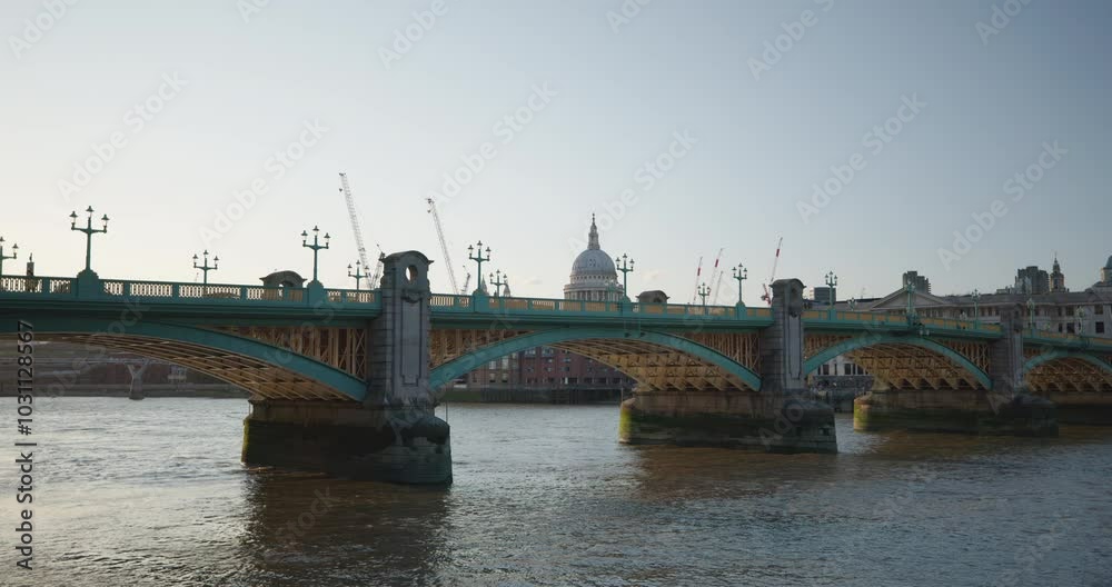 Southwark Bridge over The River Thames in London, UK Southwark Bridge over The River Thames in London, UK