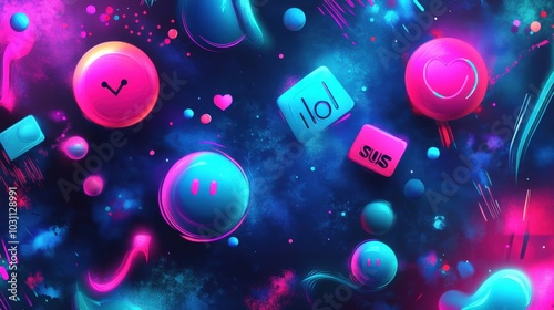 Colorful and Chaotic 2020s Abstract Background